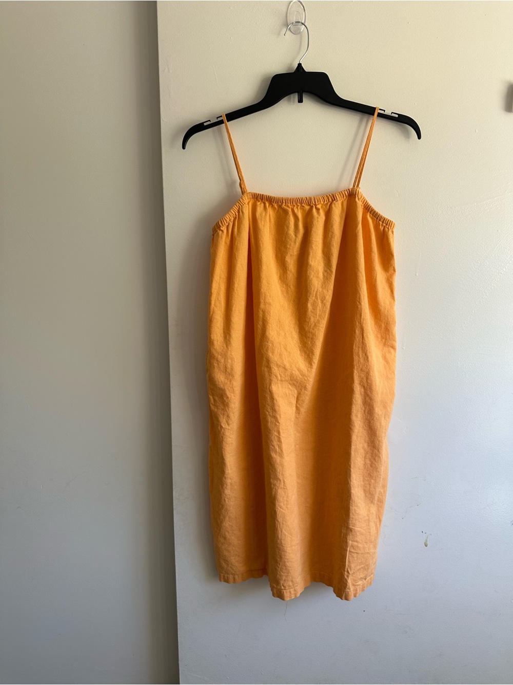 a new day Orange Midi Slip Dress Linen and Rayon Blend